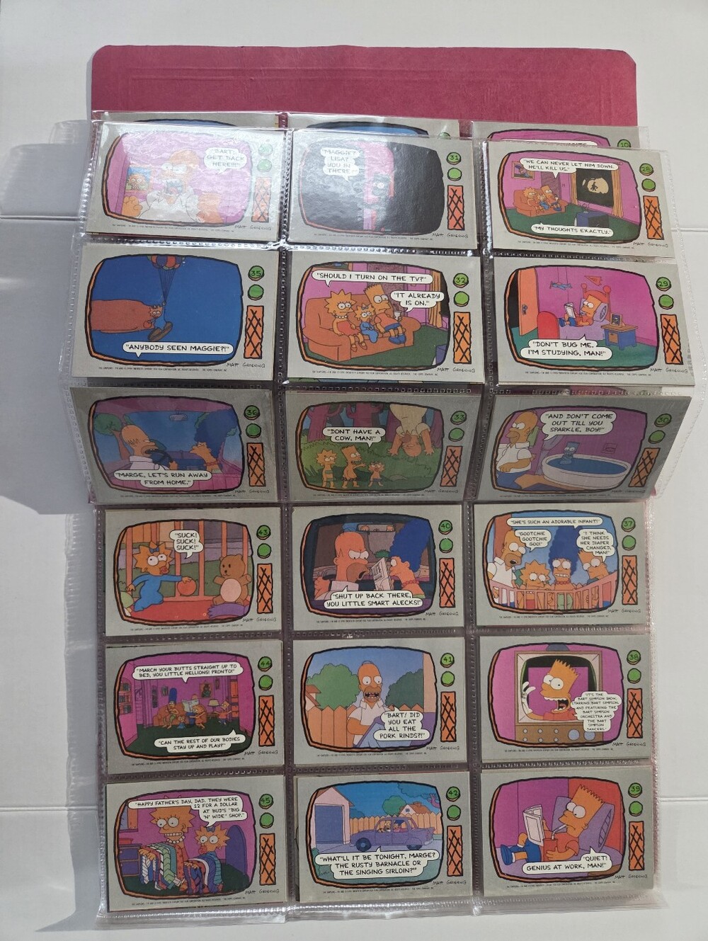 The Simpsons - Vintage 1990 Topps The Simpsons Cards - Complete Set With Extras - Picture 4 of 10